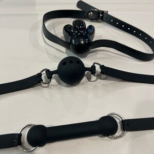 Black Leather Bondage Set